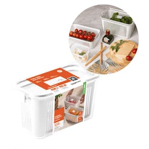 Pote Hermético Slim com Cesto de Drenagem e Trava Para Legumes e Verduras 1700ml - Paramount