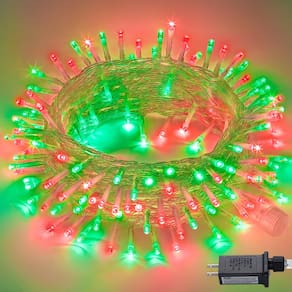 Luzes de Natal JMEXSUSS 200 LED vermelho e verde 20m