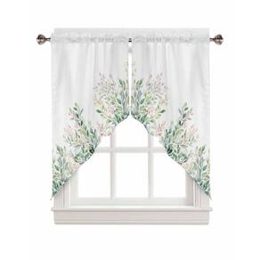 Cortina Valance AYTTBIS Aquarela de eucalipto verde sálvia 71x91cm