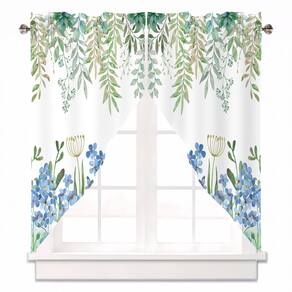 Cortina Valance AYTTBIS Spring Wildflowers azul floral 71x91cm