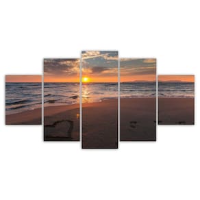 Quadros Decorativos Mosaico Mdf Pôr Do Sol 115X60Cm