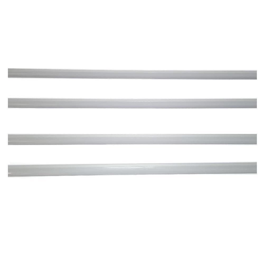 Porta Etiqueta Bandeja Gondola Lx 92 Cm Cinza Kit25