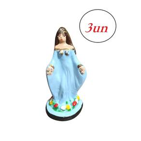 Imagem Iemanja Escultura Gesso Estatua 10 Cm Kit 3Un