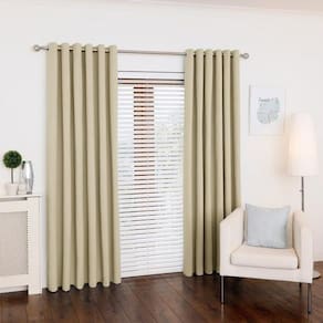 Cortina Creme/Palha Sala Quarto 300X180 Varão - Fabritex