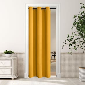Cortinas de porta MYSKY HOME Mustard Yellow Blackout 86x203cm