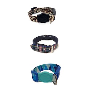 Kit 3 Coleiras Para Cachorros Onça Azul E Xadrez Preta