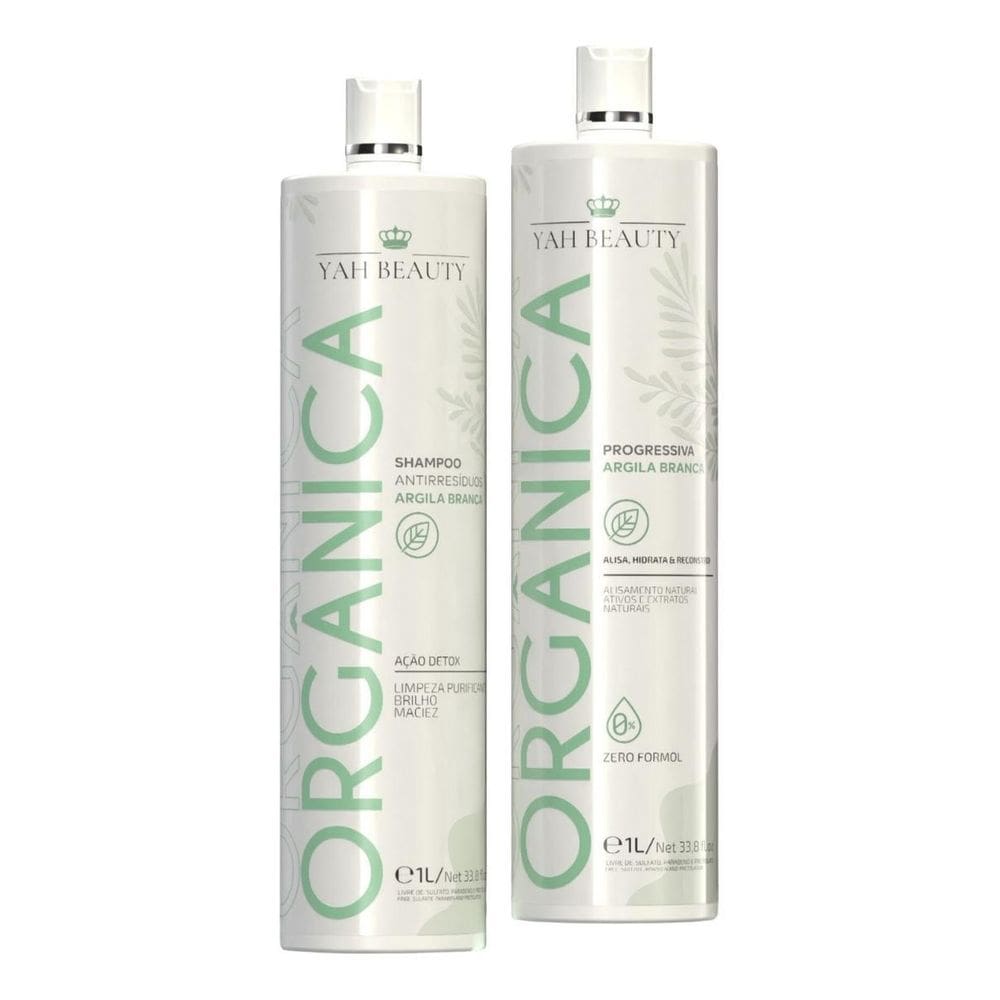 Kit Progressiva Sem Formol Alisamento Argila Branca Argan