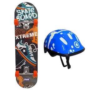 Skate Infantil Radical Old Shoes + Capacete Proteção Círculo