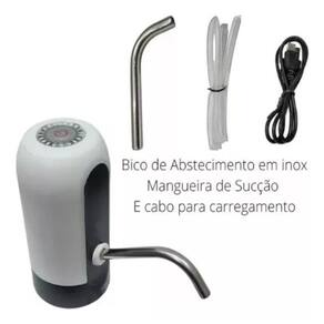 Kit 2 Bombas Galão Água Puxador Elétrico Recarregável Usb