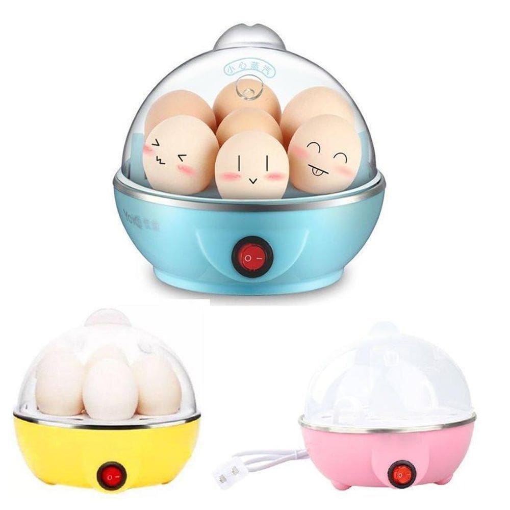 Cozedor Elétrico A Vapor Para Ovos Azul
