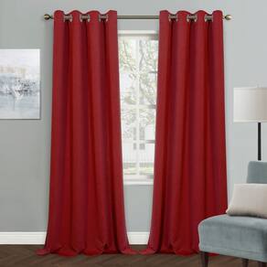 Cortinas Blackout MYSKY HOME vermelhas 204x203cm para quarto