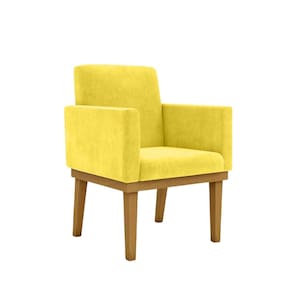 Poltrona Decorativa Base + Reforçada Amarelo Balaqui Decor