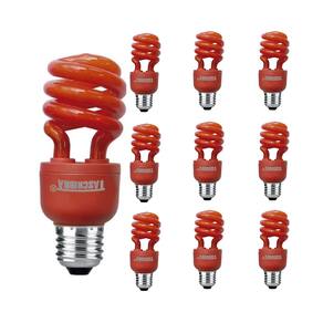 Kit 10 Lâmpadas Eletrônica Taschibra Espiral 26W E27 Colorida 220V Vermelha