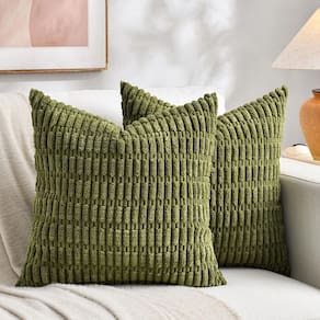 Capas de almofada Fancy Homi Boho Moss Green 60x60cm, pacote com 2