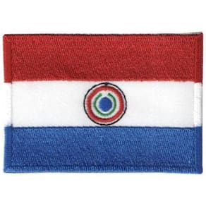 Patch Bordado Bandeira Paraguai Com Fecho De Contato