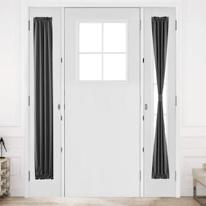Cortina de porta francesa DWCN Thermal Blackout 30x180cm cinza escuro