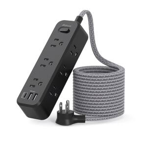 Cabo de extensão Protetor de sobretensão Power Strip de 3 m com 9 tomadas