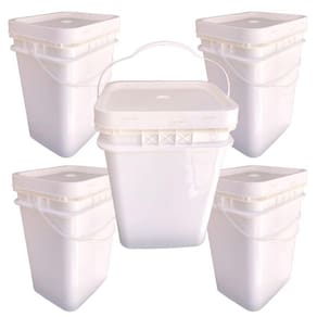 Balde Retang 20L P Agua Sanitária 5 Pçs