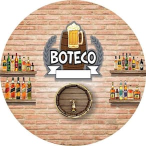 Painel Redondo 3D Sublimado Boteco Frd-351