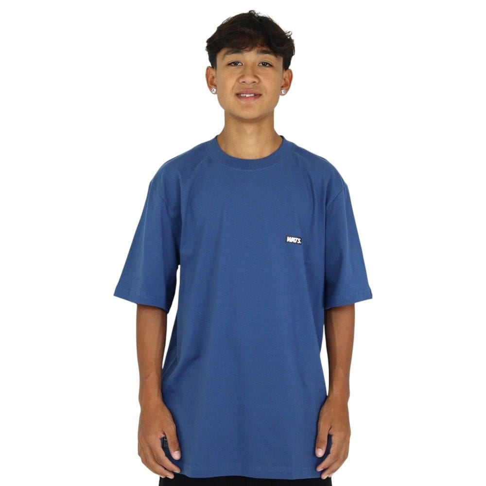 Camiseta Logo Boton Wats 26002 Azul