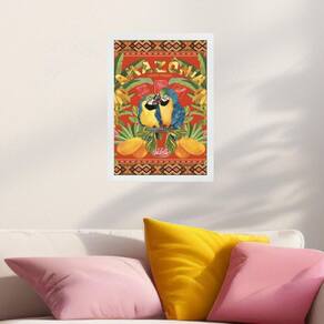Quadro Araras Amazônia - Brasil 24X18Cm - Com Vidro