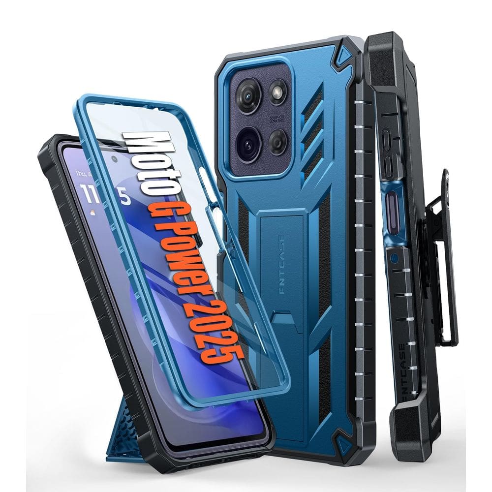 Capa de celular FNTCASE para Motorola Moto G Power 5G 2025 azul