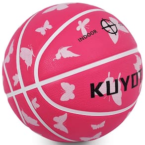 Basquete KUYOTQ Pink Butterfly Size 5 para meninas e crianças