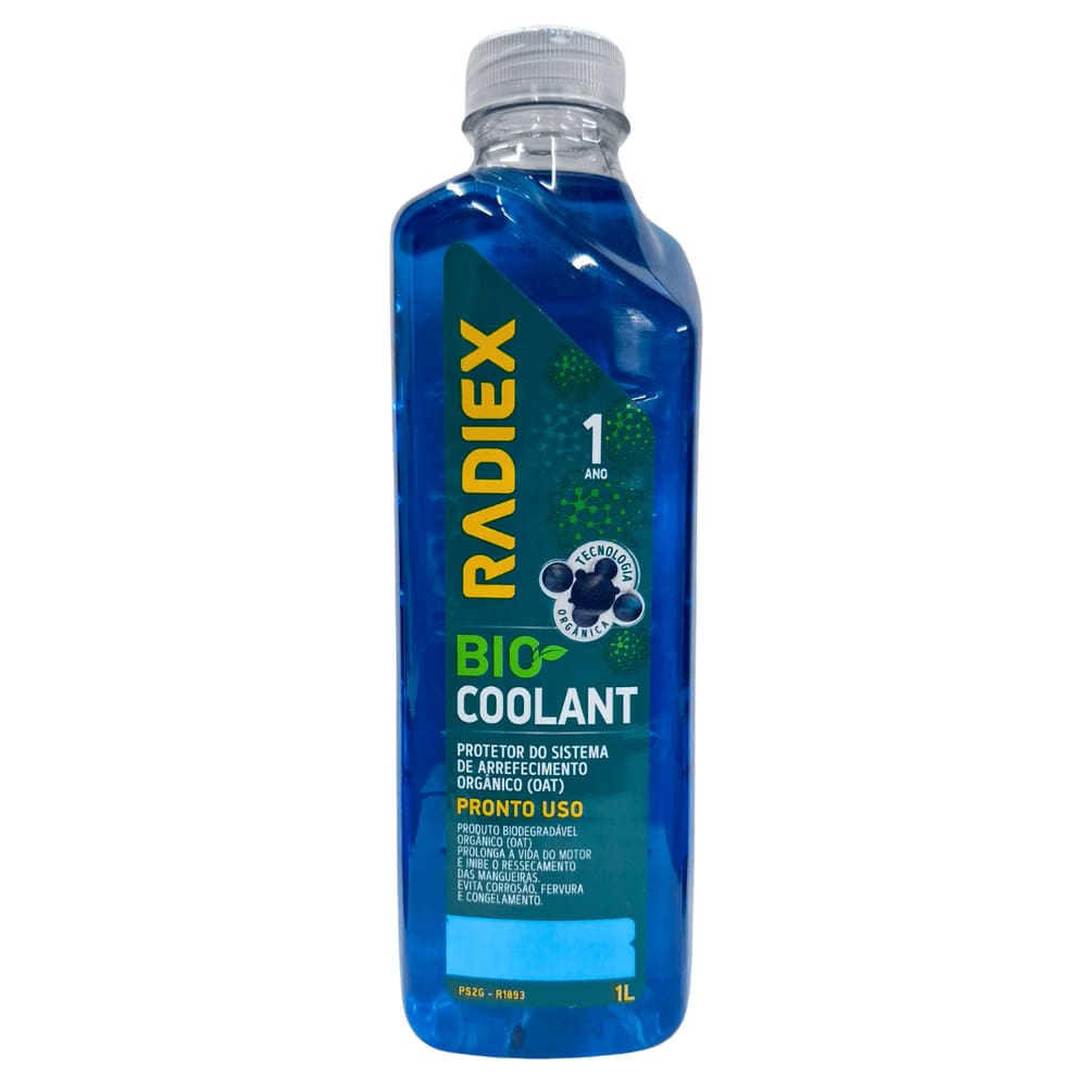 Aditivo para Radiadores Antifervura Orgânico Radiex Bio Coolant Azul Pronto Uso