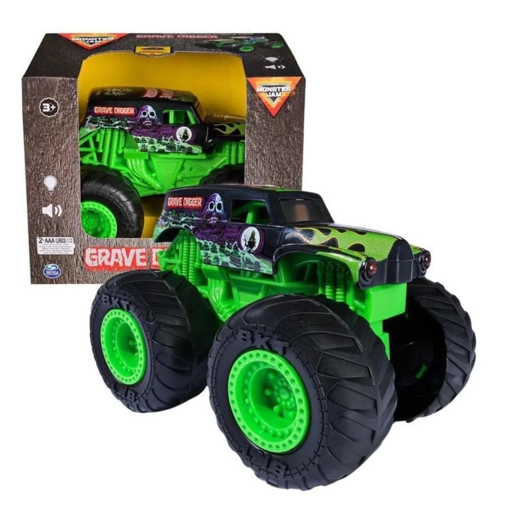 Monster Jam Veiculo Grave Digger 1:24 Luz E Som Sunny 3347