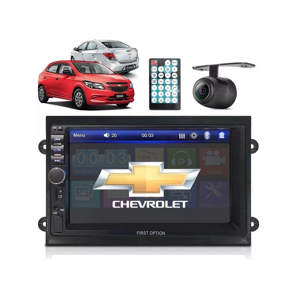 Kit Multimídia Onix Prisma Joy 7 Pol Carplay AndriodAuto Usb SD BT FM - 7810HCPAA FirstOption
