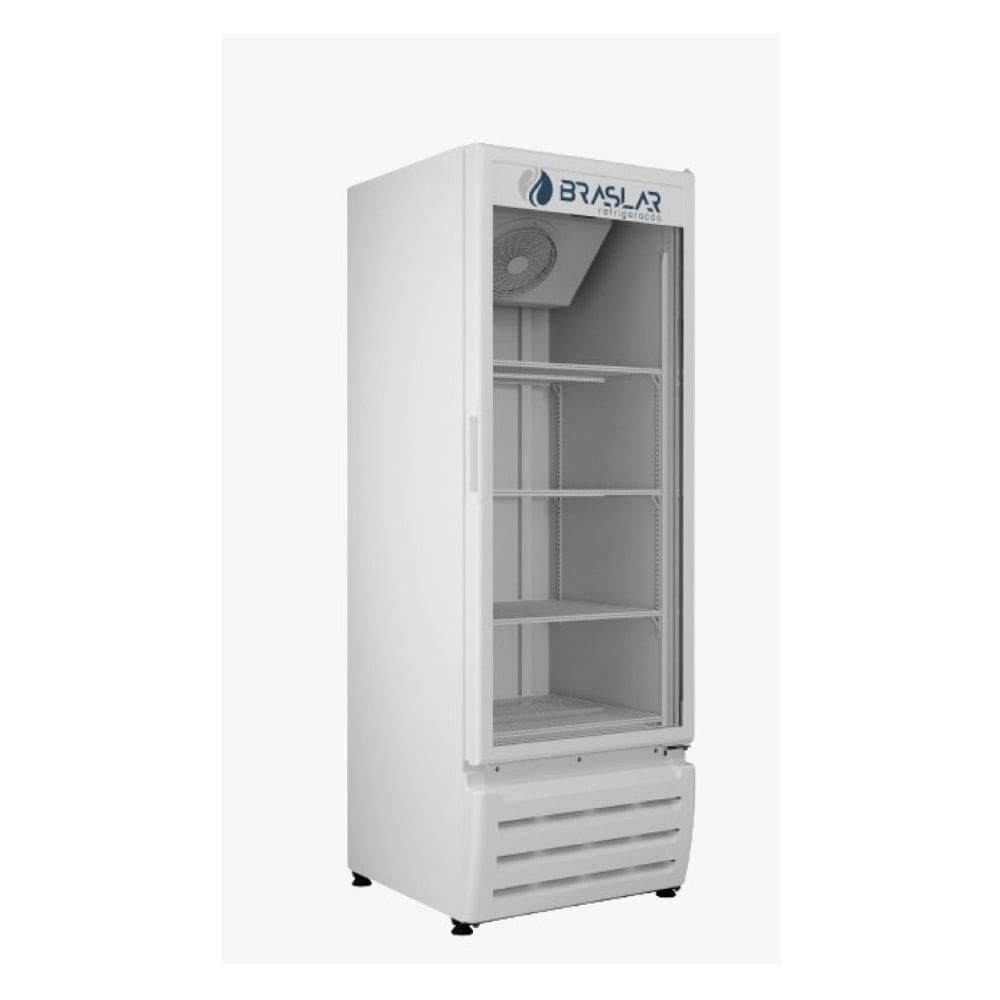 Freezer Vertical Dupla Ação Braslar 500 Litros Porta de Vidro Branco Vega FV500B2 220v