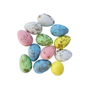 Ovinhos De Páscoa Colorido Isopor Enfeite Decoração Com 48Un