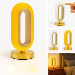 Luminária Mesa Abajur Decorativo Efeito Cristal Dourado