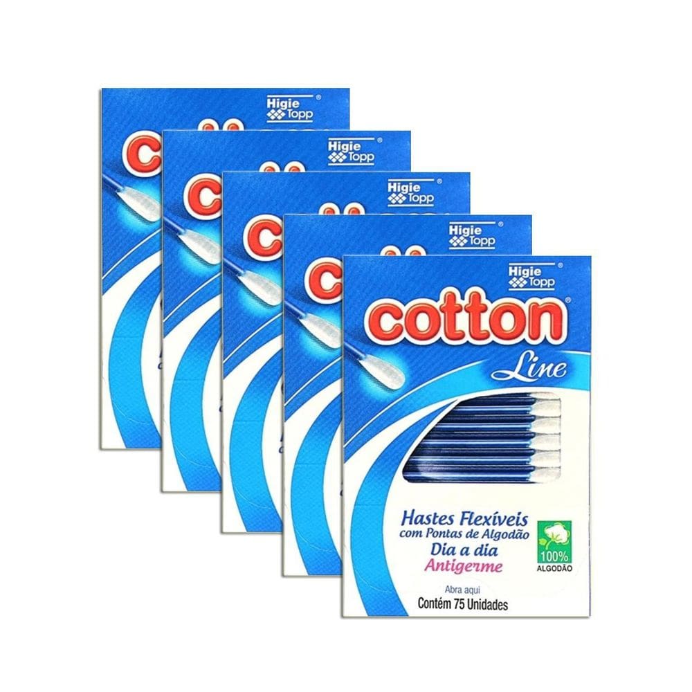 Cotonete Cotton Line 75 unid. 100% Algodão