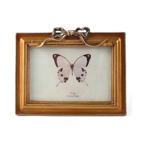 Porta-retratos SIKOO Vintage Antique Bow 10x15cm Bronze Dourado