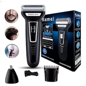 Depilador Masculino Kemei - 3 Em 1 Todos Os Tipos De Pele
