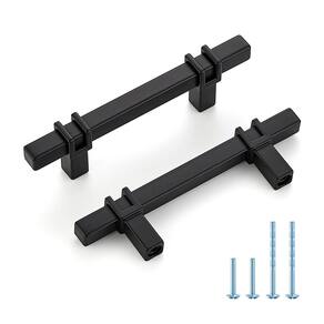 Alças de gabinete HOME EDIT pretas, 7,62 cm, orifícios centrais, pacote com 5