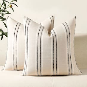 Capas de almofada Hckot Listred Linen 45x45cm Conjunto de 2