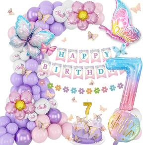 Conjunto de decorações de aniversário KISPATTI 7th Birthday Girl
