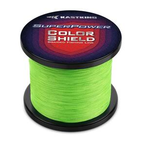 Linha de pesca KastKing Superpower ColorShield Neon Green 8LB