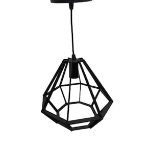 Lustre Diamante Pequeno - Preto Fosco