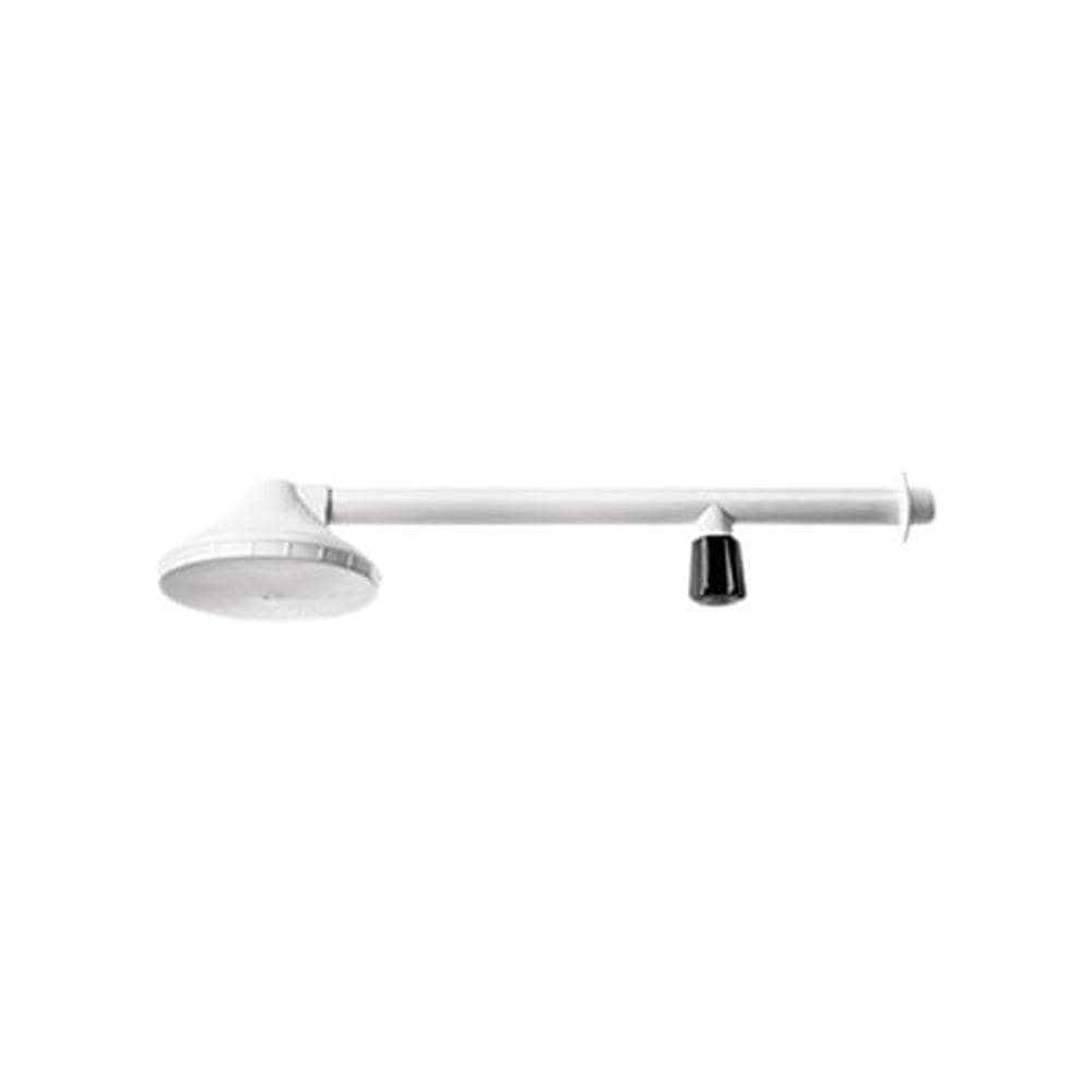 Chuveiro Plástico Fixo Branco Herc 5` 1/2 Com Registro