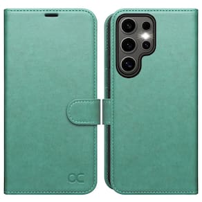 Capa tipo carteira OCASE compatível com Galaxy S25 Ultra Green