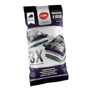 Kit 5 Saco Organizador Vácuo Edredom Cobertor Roupas 60X80Cm