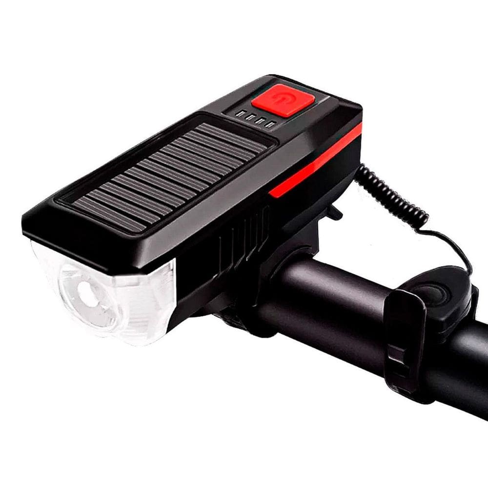 Farol Solar Para Bicicleta T6 Usb 600Lm Potente