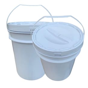 Balde Para Ração De Gato 20L Tampa De Rosquear - Kit 2 Pçs