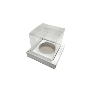 Caixa Para Panetone 100G Branco Com Borda Kit 20Und