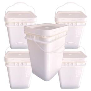 Balde Plast 20L Retang P Caprinos 5 Pçs
