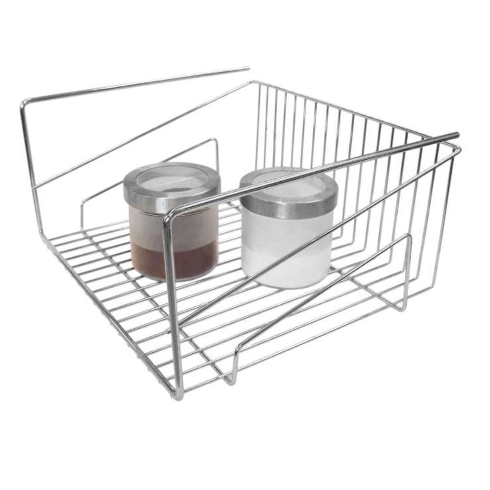 Cesto Organizador De Encaixe Cromado 2416