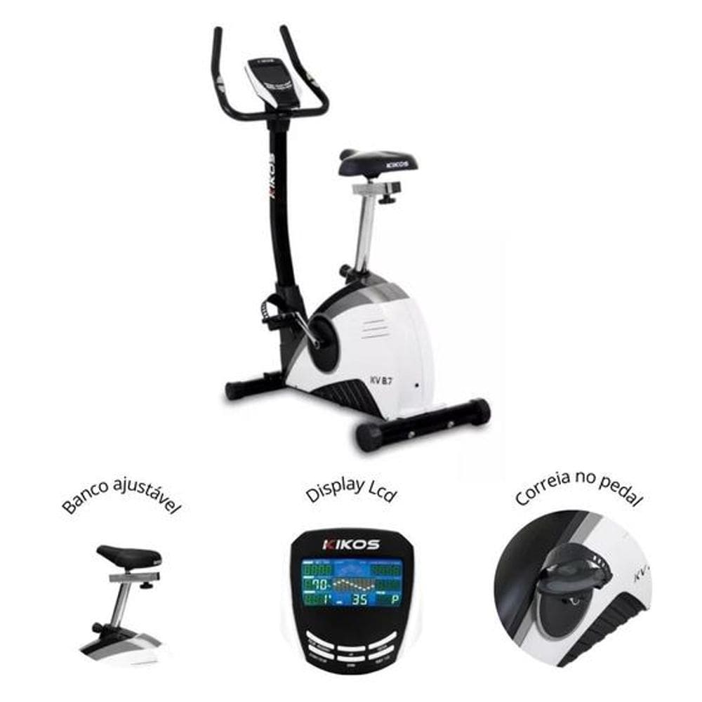Bicicleta Ergométrica Display Lcd Com Velocidade, Distância, Cronômetro e Calorias Kv8.7i Bivolt Kikos